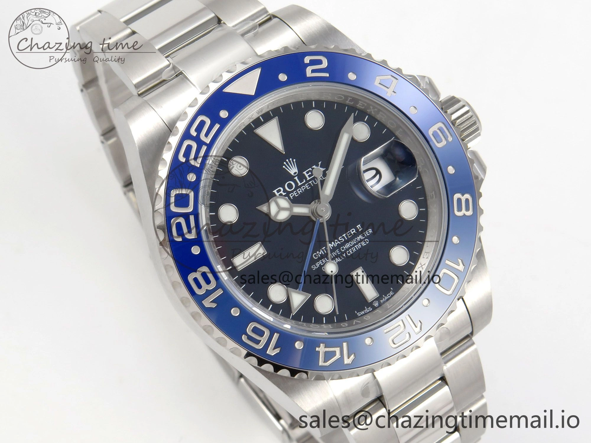 GMT-Master II 126716 BLAKEN 904L 1:1 Best Edition Blue Dial on SS Bracelet SH Premium 179