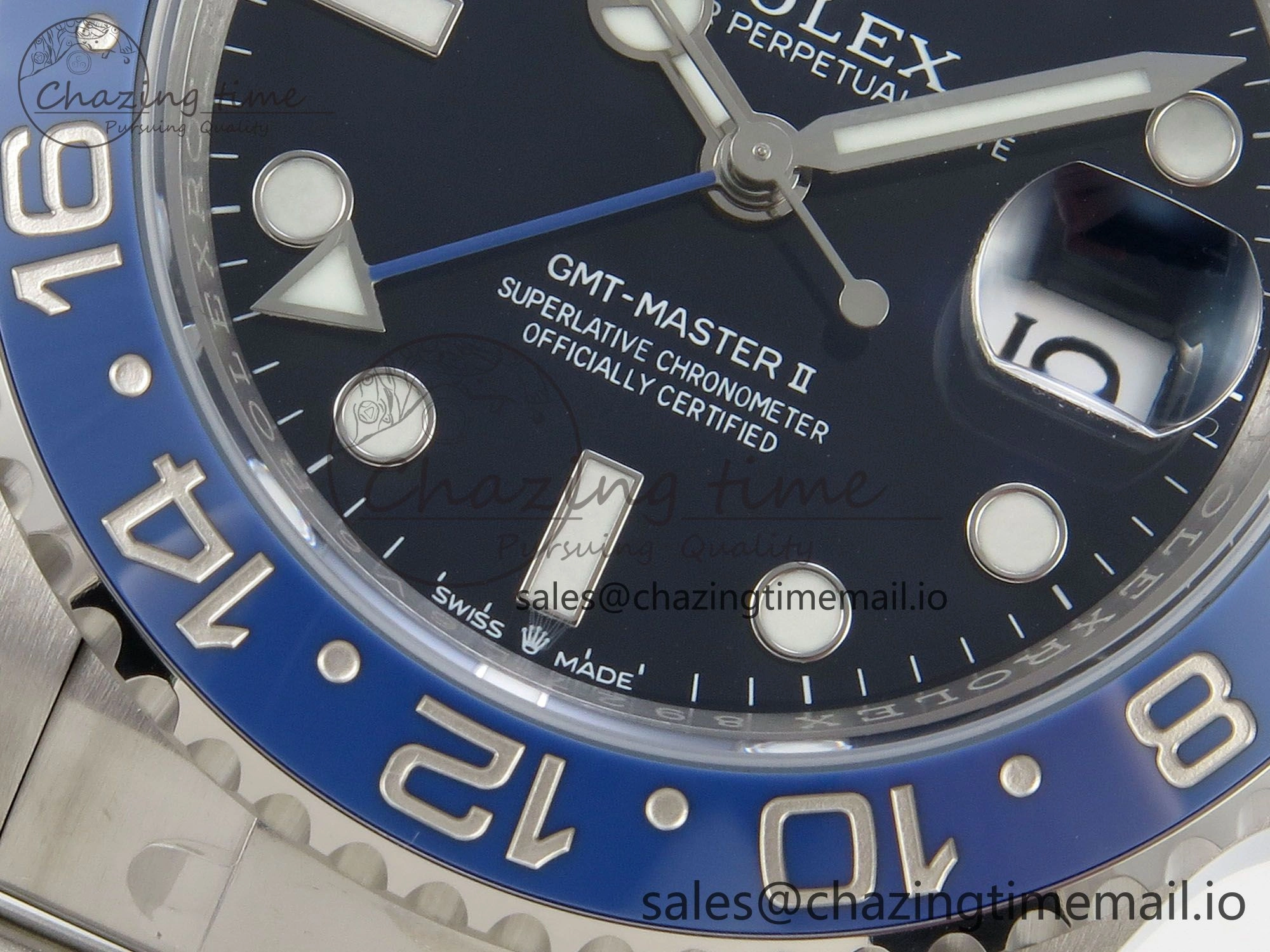 GMT-Master II 126716 BLAKEN 904L 1:1 Best Edition Blue Dial on SS Bracelet SH Premium 179