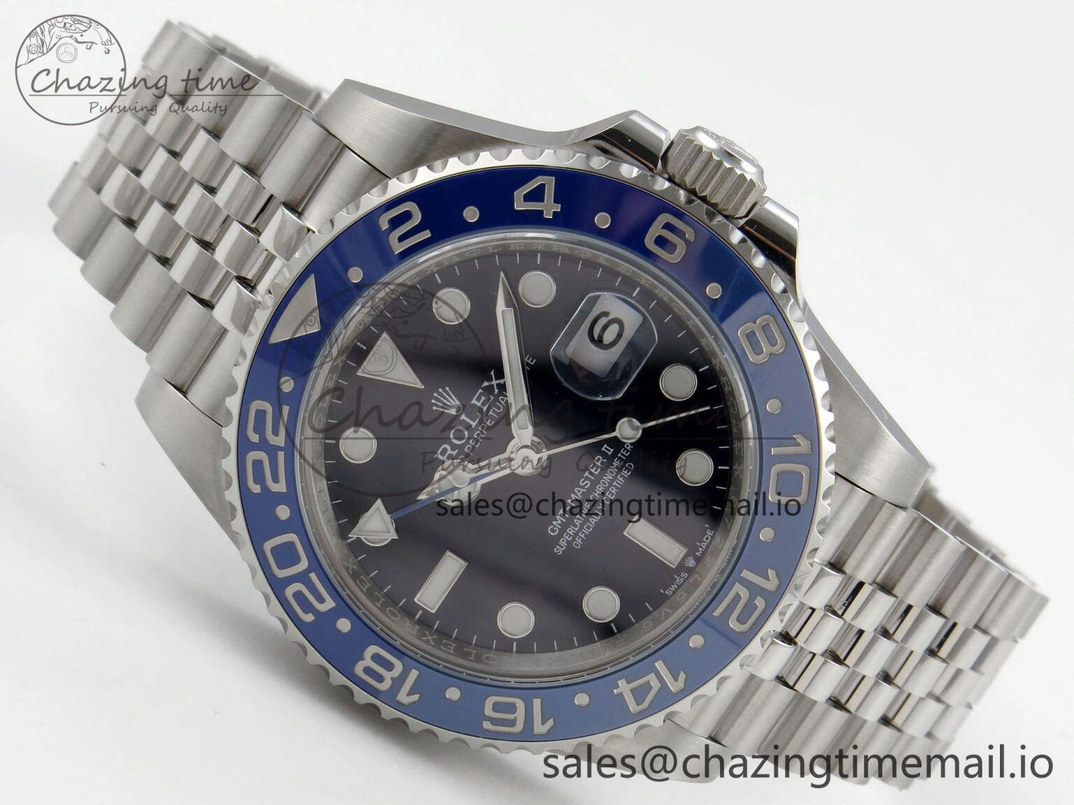 GMT-Master II 126716 BLAKEN 904L 1:1 Best Edition Blue Dial on SS Jubilee Bracelet SH Trendy 182