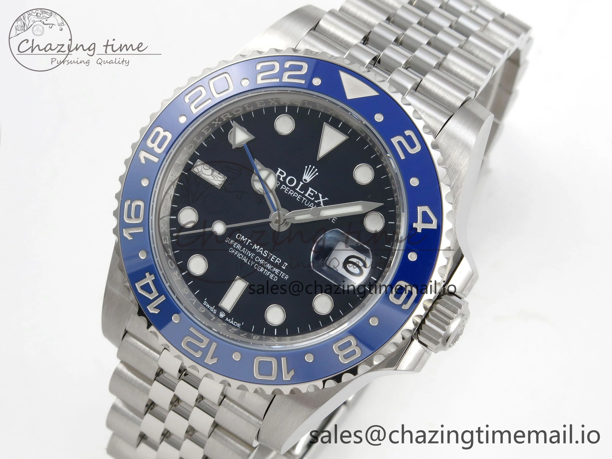 GMT-Master II 126716 BLAKEN 904L 1:1 Best Edition Blue Dial on SS Jubilee Bracelet SH Trendy 182