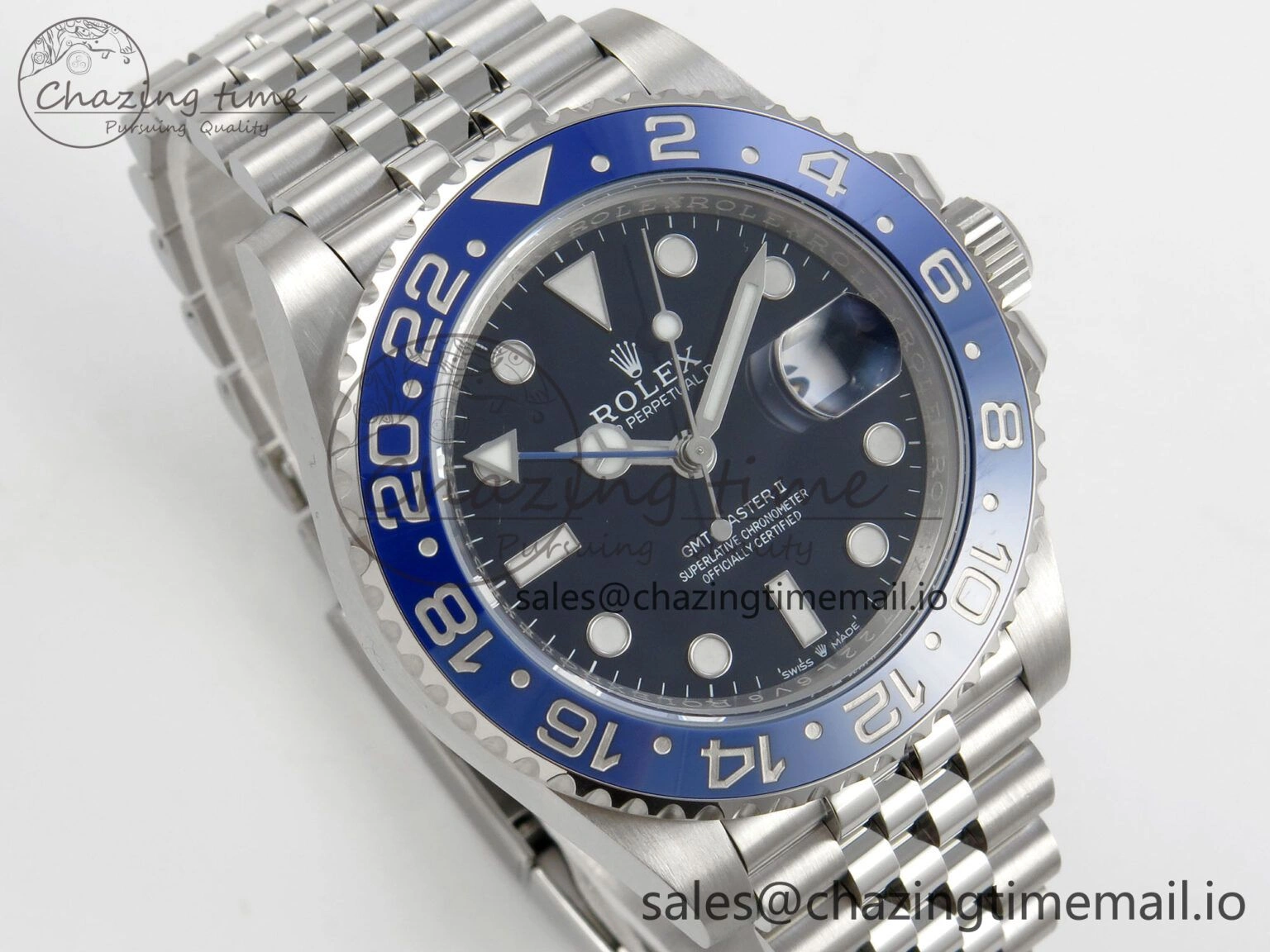 GMT-Master II 126716 BLAKEN 904L 1:1 Best Edition Blue Dial on SS Jubilee Bracelet SH Trendy 182