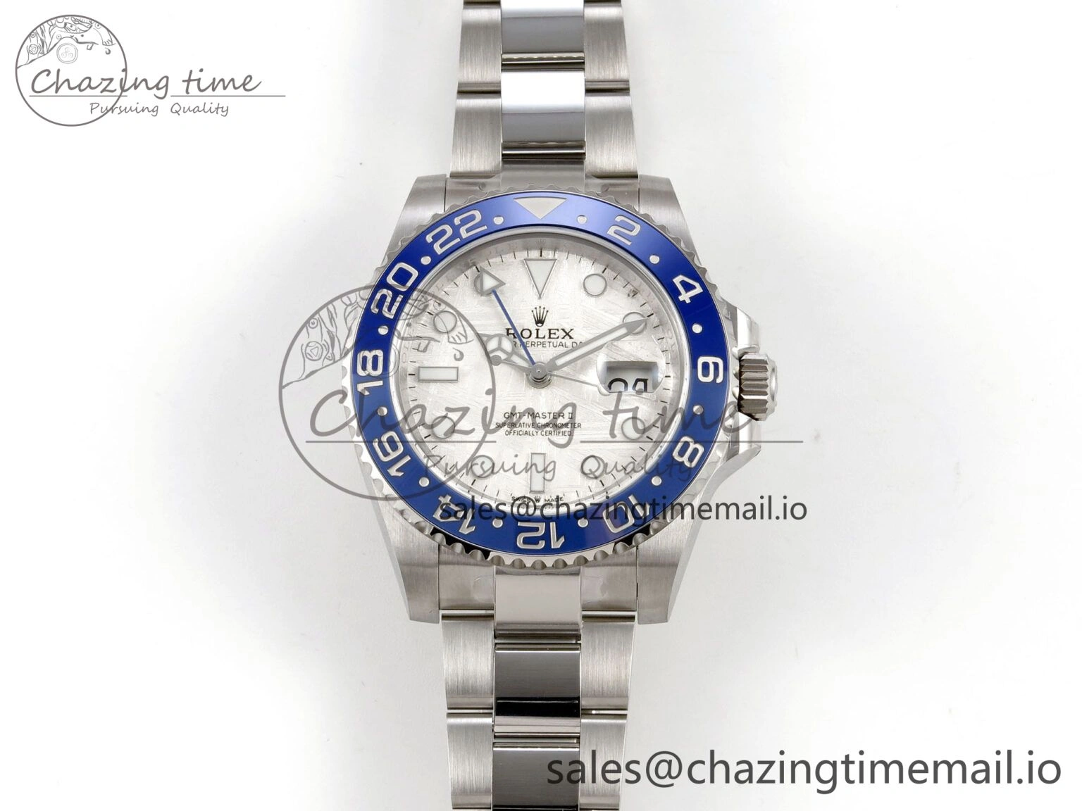 Classic GMT-Master II 126716 BLAKEN 904L 1:1 Best Edition Meteorite Dial on SS Bracelet SH 176