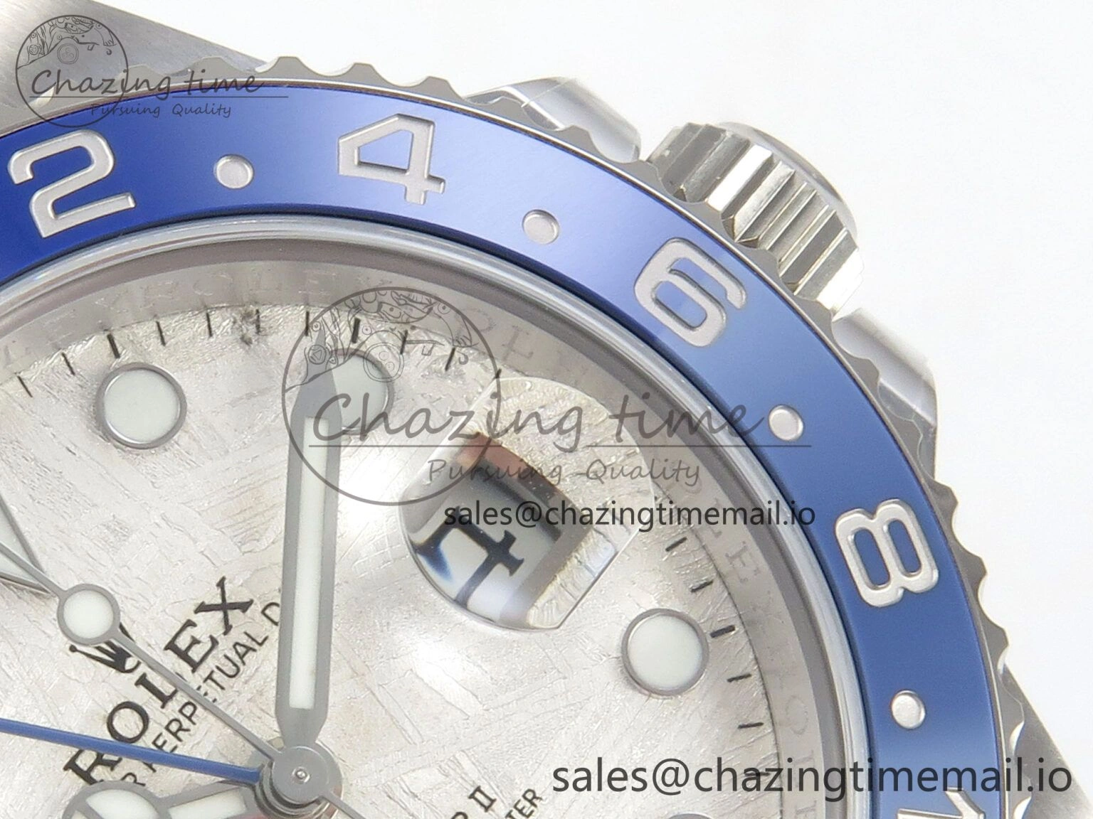 Classic GMT-Master II 126716 BLAKEN 904L 1:1 Best Edition Meteorite Dial on SS Bracelet SH 176