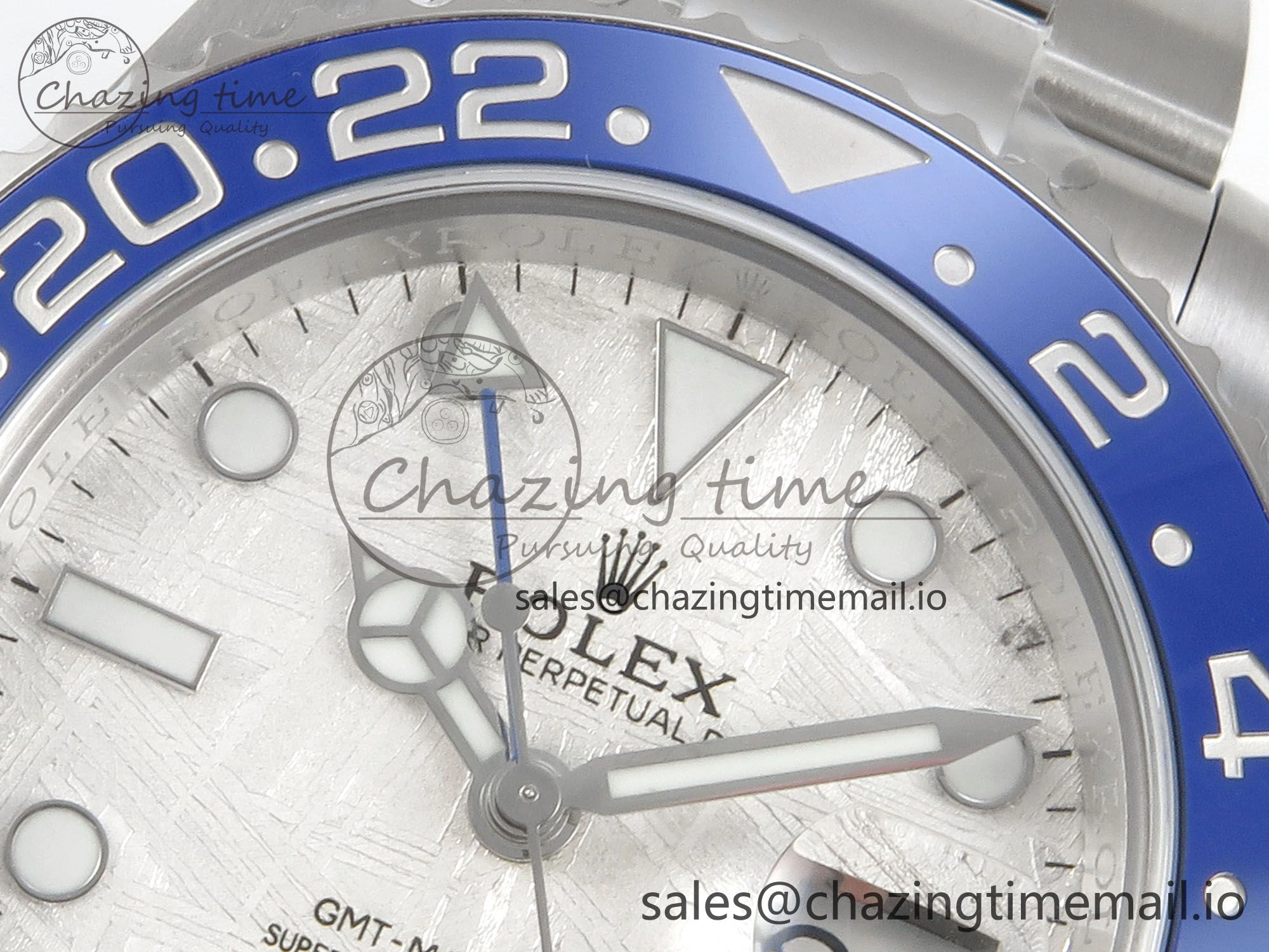 Classic GMT-Master II 126716 BLAKEN 904L 1:1 Best Edition Meteorite Dial on SS Bracelet SH 176
