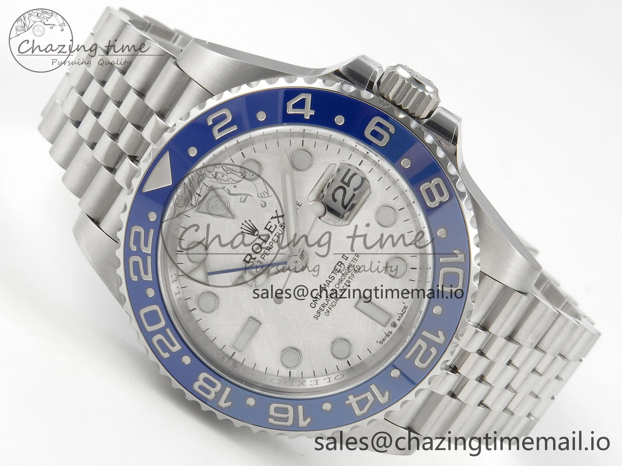 Affordable GMT-Master II 126716 BLAKEN 904L 1:1 Best Edition Meteorite Dial on SS Jubilee Bracelet SH 177