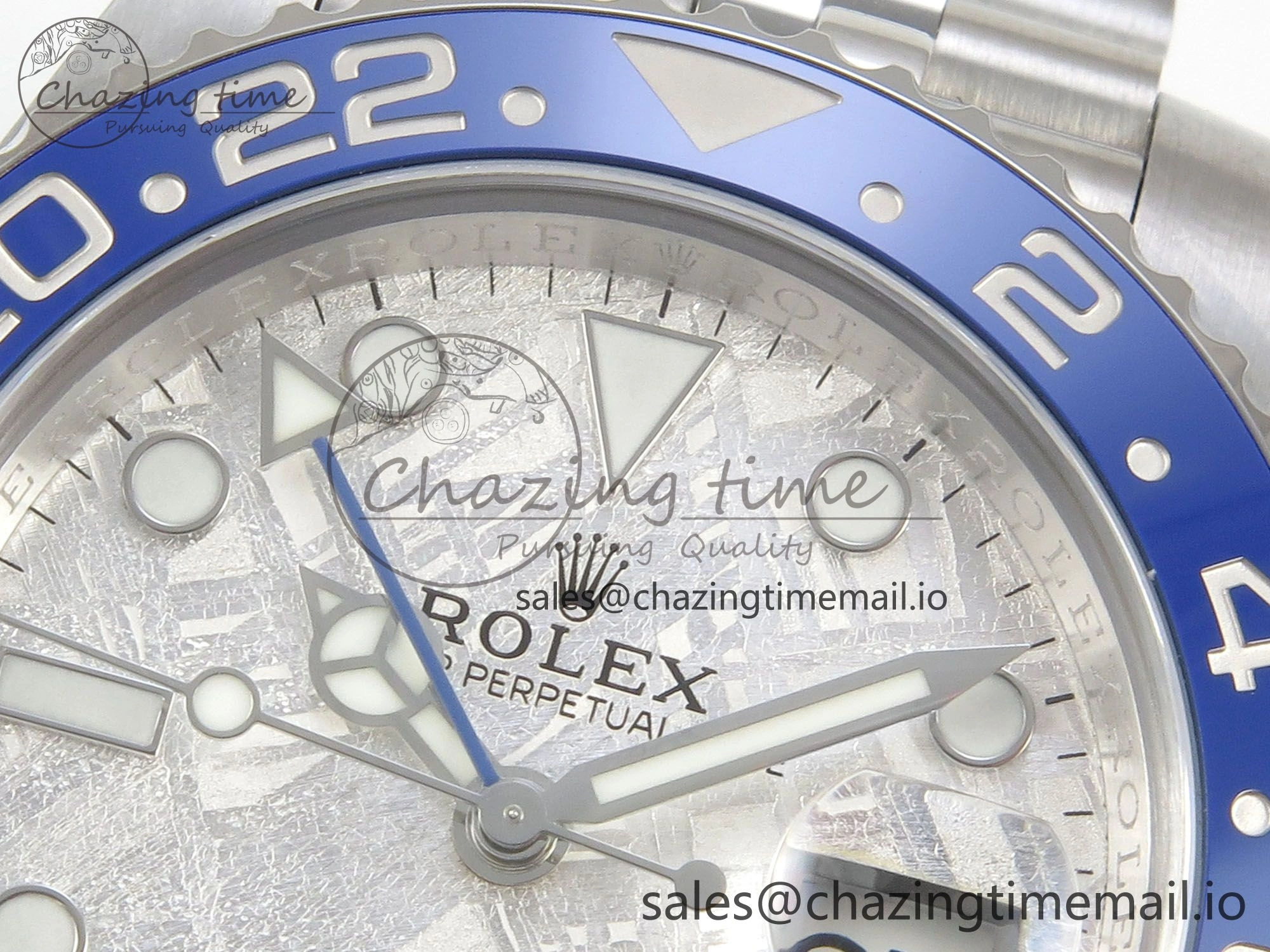 Affordable GMT-Master II 126716 BLAKEN 904L 1:1 Best Edition Meteorite Dial on SS Jubilee Bracelet SH 177