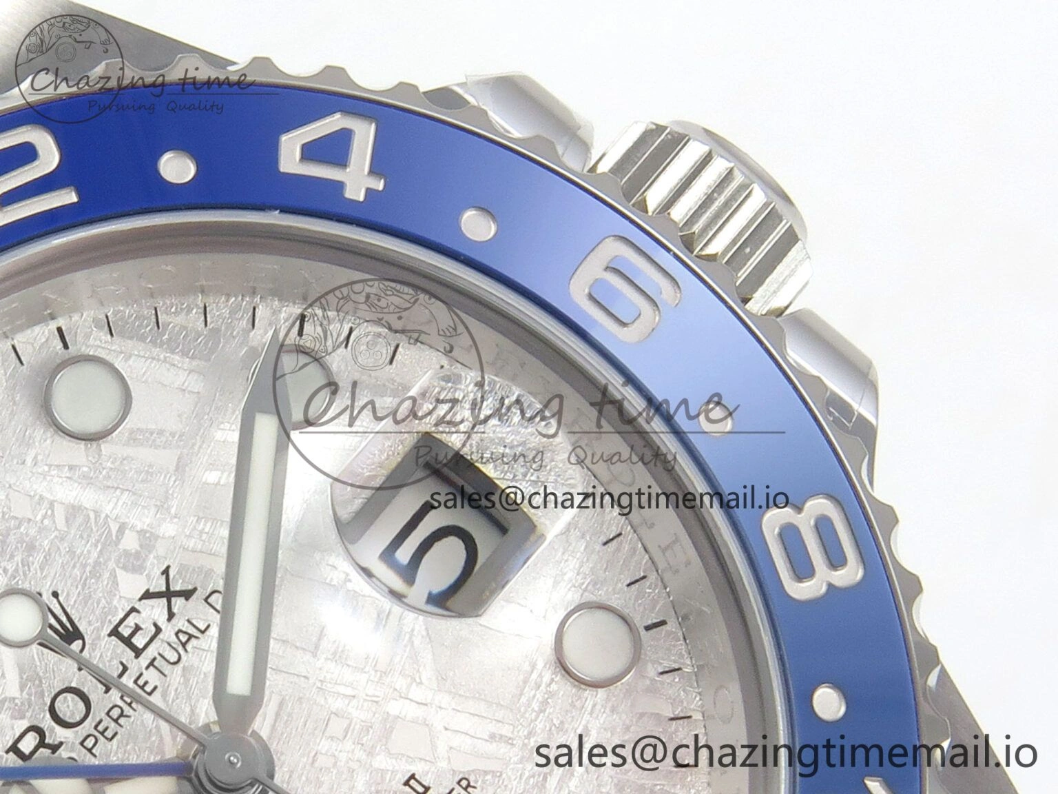 Affordable GMT-Master II 126716 BLAKEN 904L 1:1 Best Edition Meteorite Dial on SS Jubilee Bracelet SH 177