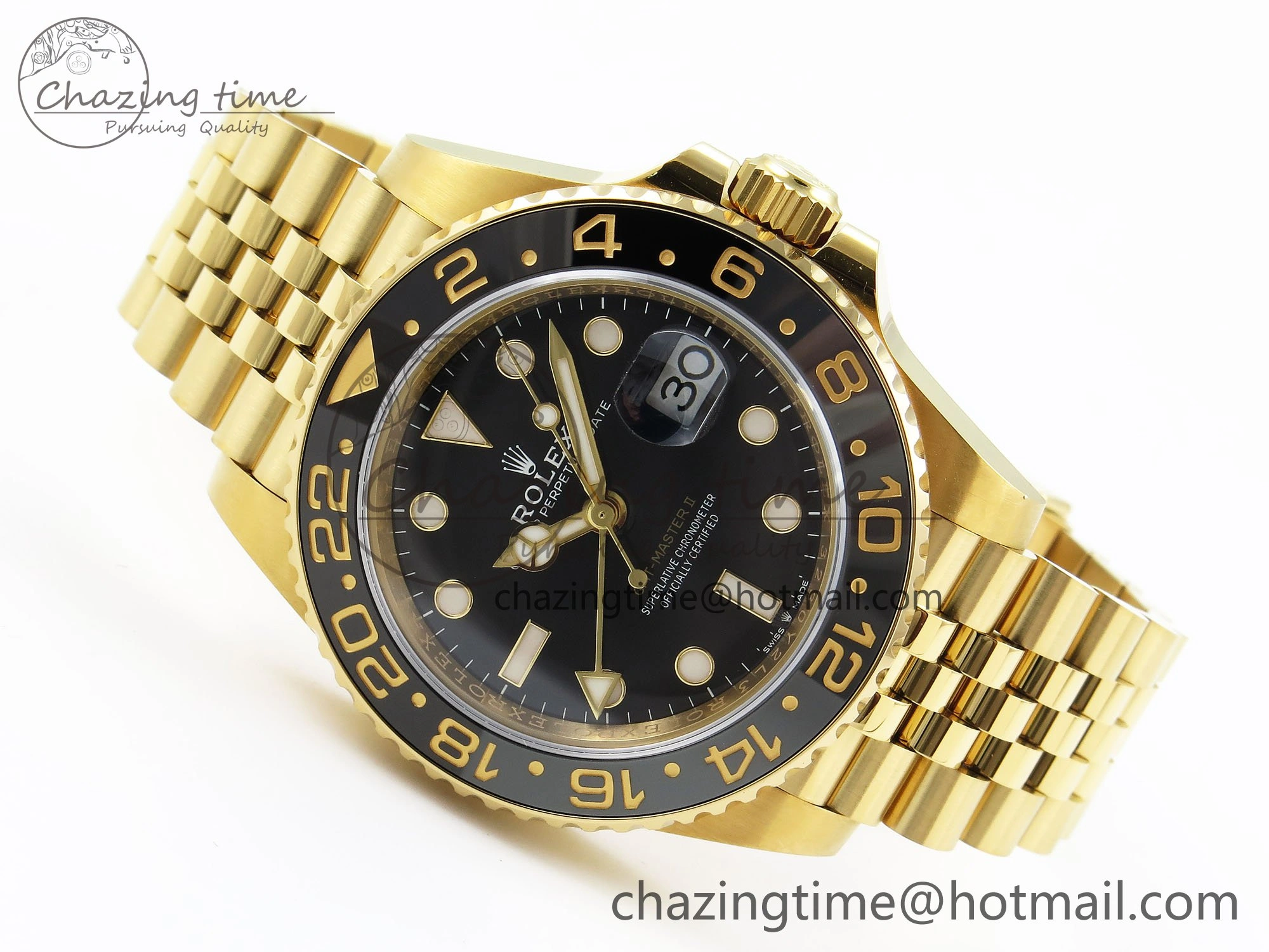 Sustainable GMT-Master II 126718 GRNR ARF 1:1 Best Edition Black Dial on YG Jubilee Bracelet VR3285 CHS 1665