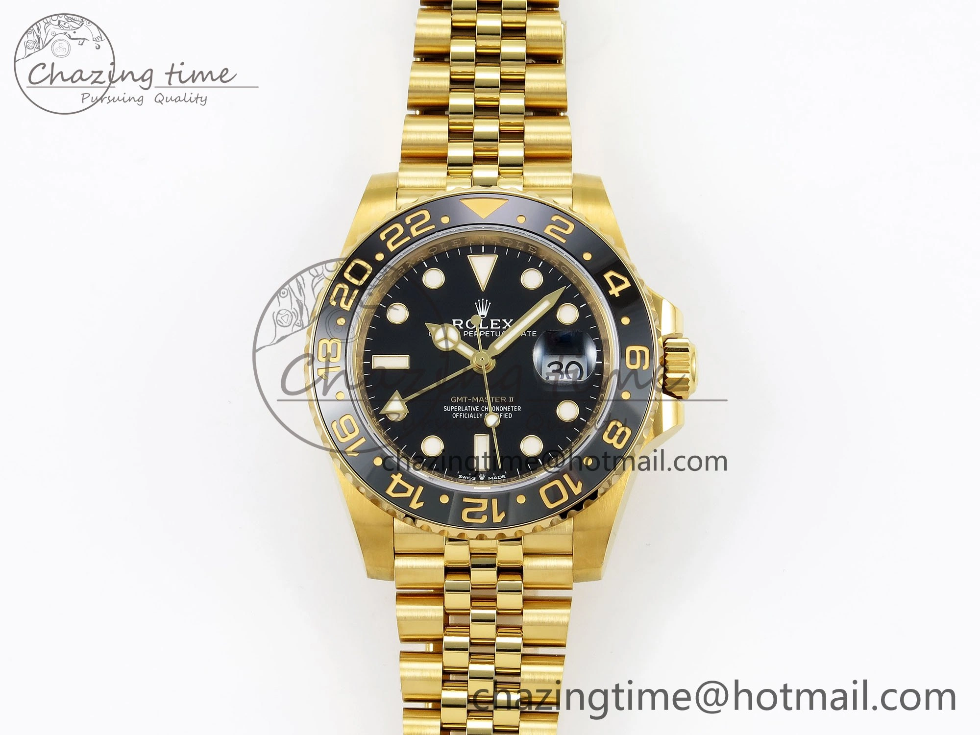 Sustainable GMT-Master II 126718 GRNR ARF 1:1 Best Edition Black Dial on YG Jubilee Bracelet VR3285 CHS 1665
