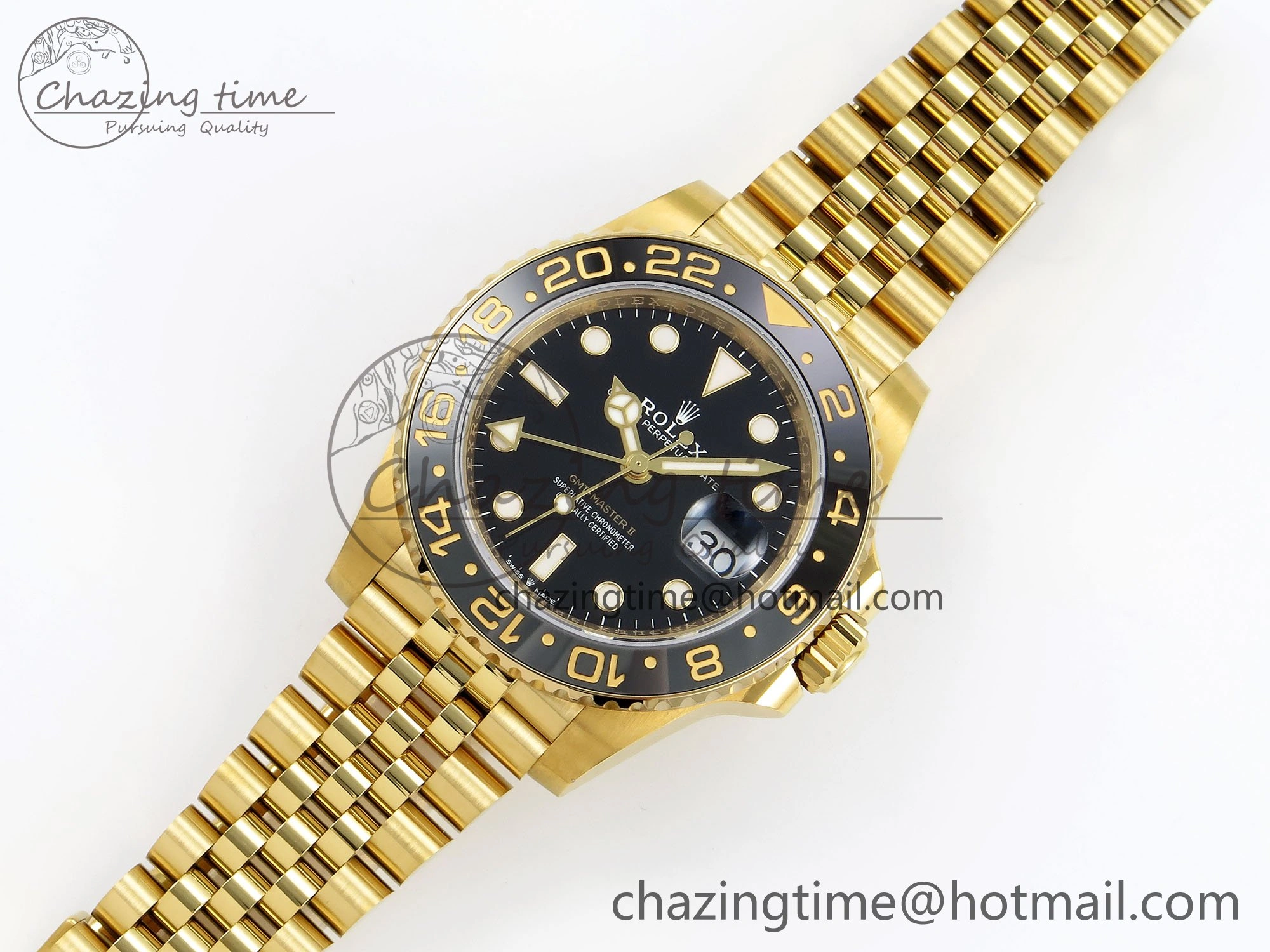 Sustainable GMT-Master II 126718 GRNR ARF 1:1 Best Edition Black Dial on YG Jubilee Bracelet VR3285 CHS 1665