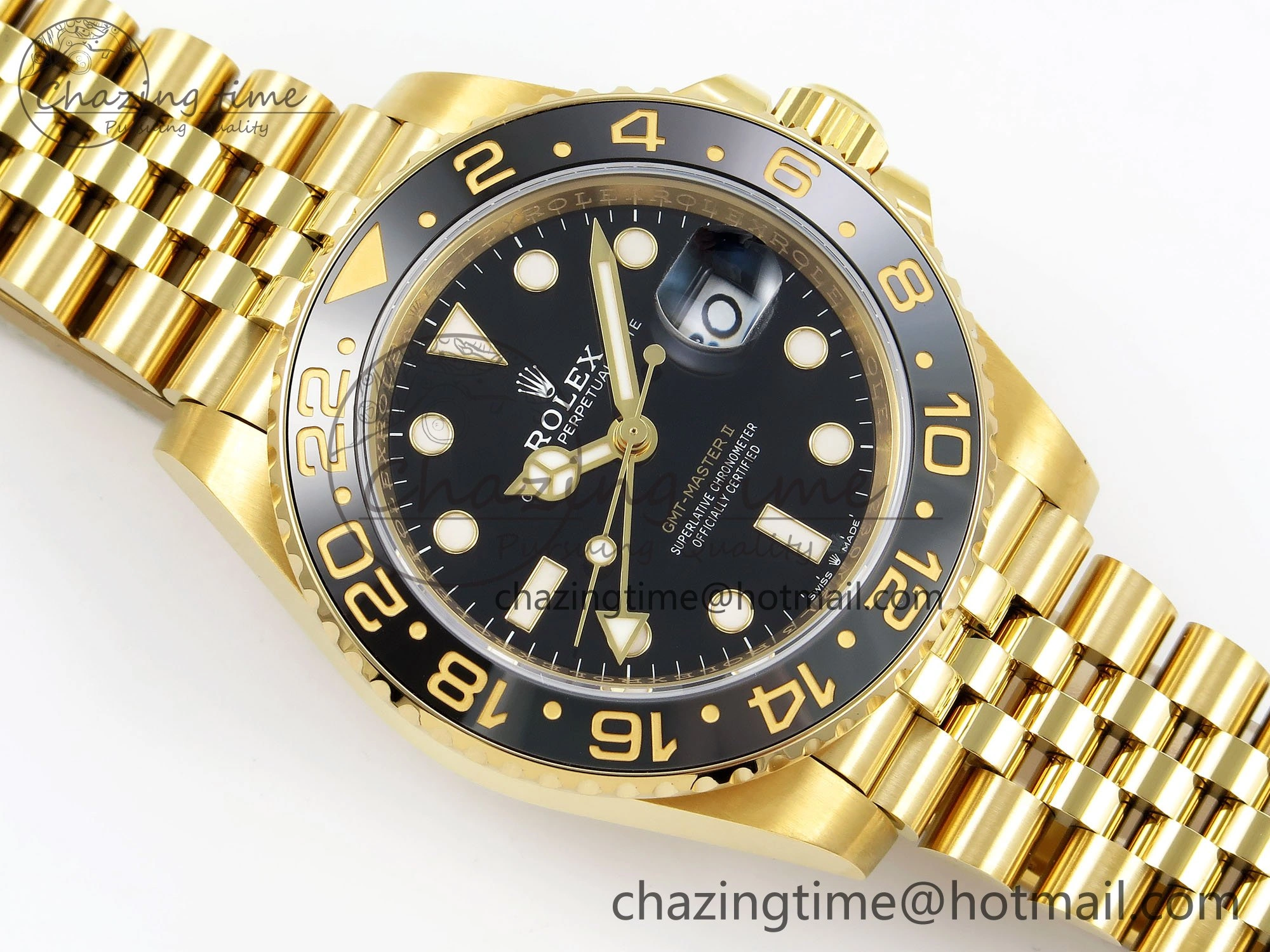 Sustainable GMT-Master II 126718 GRNR ARF 1:1 Best Edition Black Dial on YG Jubilee Bracelet VR3285 CHS 1665