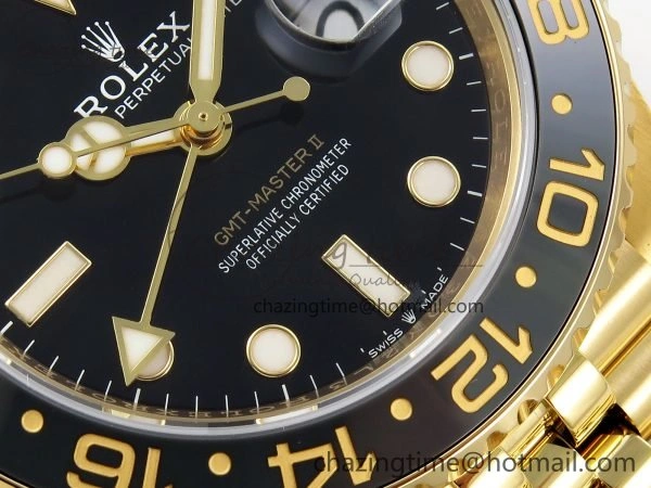 Sustainable GMT-Master II 126718 GRNR ARF 1:1 Best Edition Black Dial on YG Jubilee Bracelet VR3285 CHS 1665