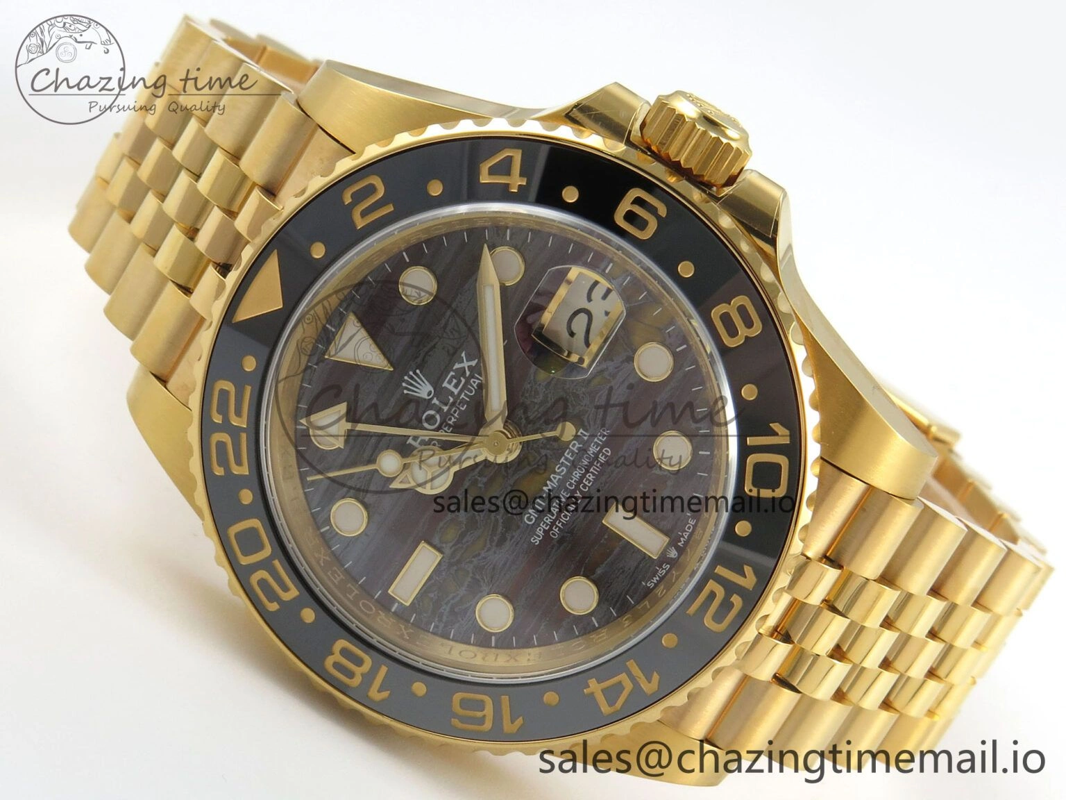 GMT Master II 126718 GRNR ARF Best Edition Tiger Iron Dial on YG Jubilee Bracelet VR3285 CHS Popular 122