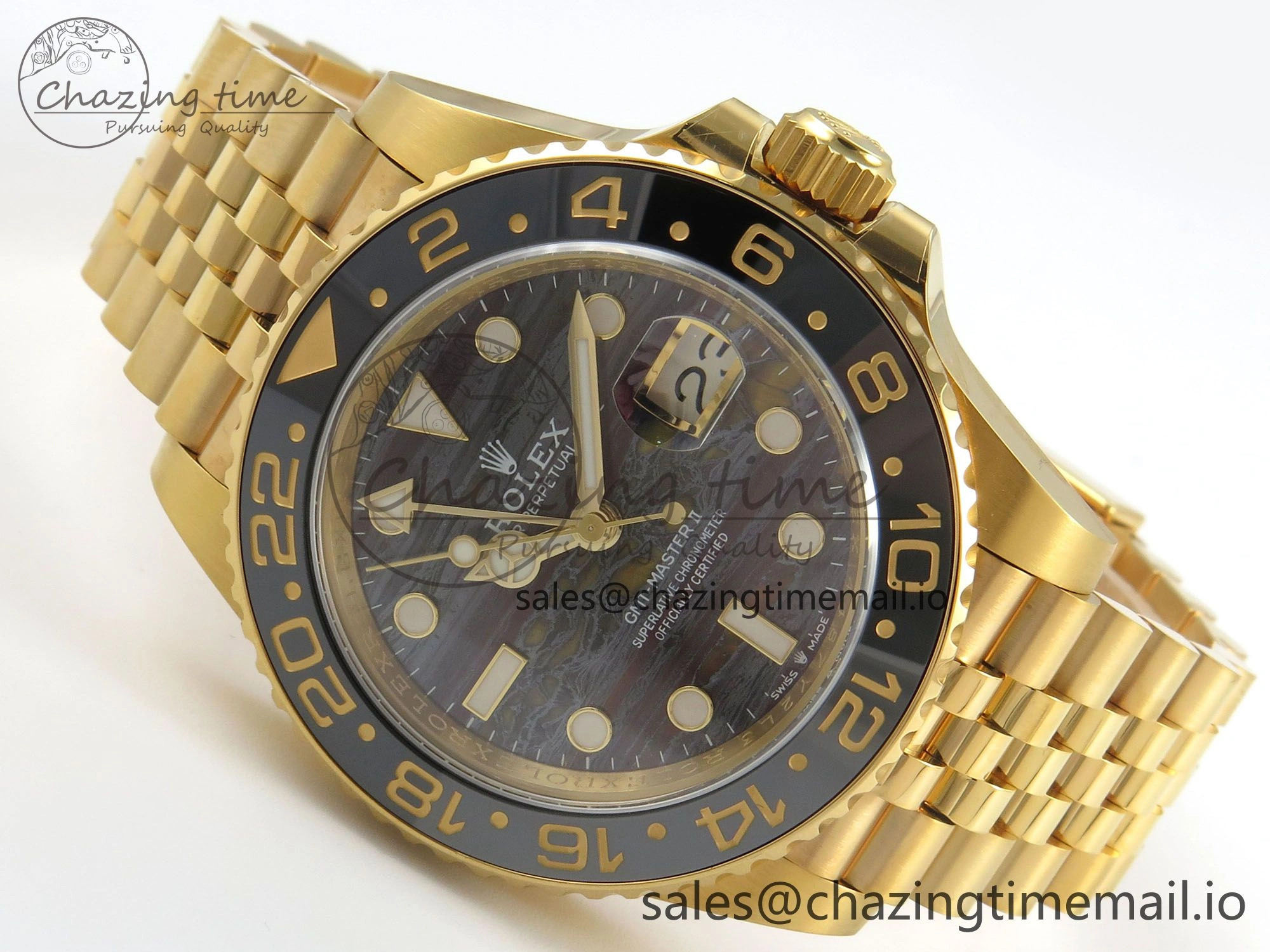 GMT Master II 126718 GRNR ARF Best Edition Tiger Iron Dial on YG Jubilee Bracelet VR3285 CHS Popular 122