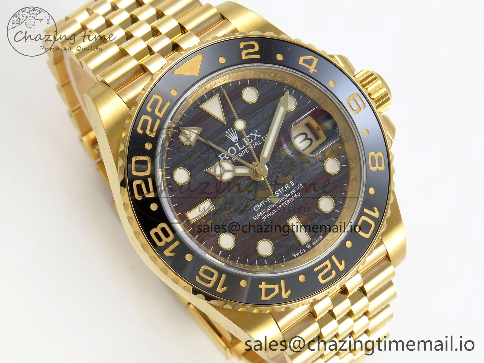 GMT Master II 126718 GRNR ARF Best Edition Tiger Iron Dial on YG Jubilee Bracelet VR3285 CHS Popular 122