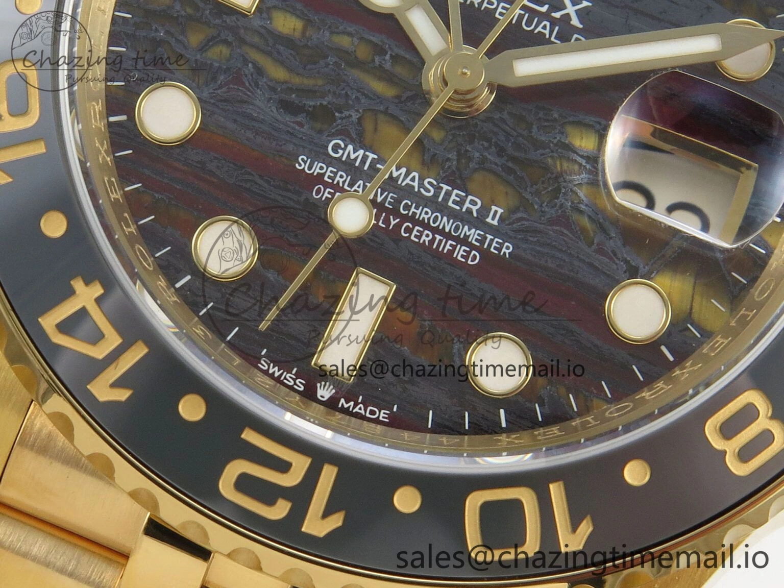GMT Master II 126718 GRNR ARF Best Edition Tiger Iron Dial on YG Jubilee Bracelet VR3285 CHS Popular 122