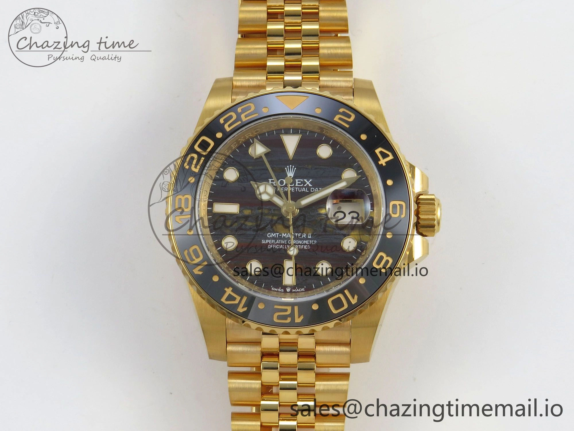 GMT Master II 126718 GRNR ARF Best Edition Tiger Iron Dial on YG Jubilee Bracelet VR3285 CHS Popular 122