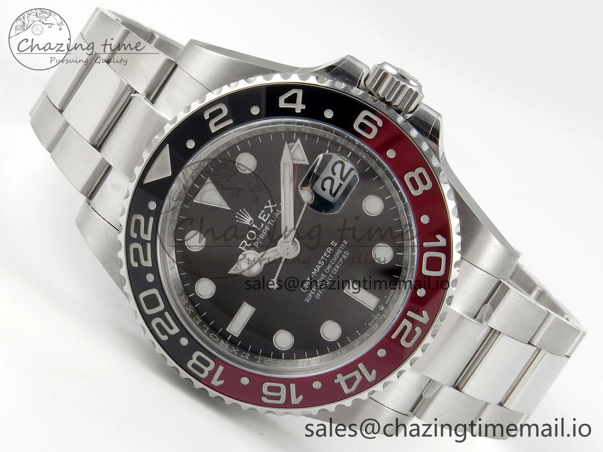 WrinkleFree GMT-Master II 126719 BLAKEN 904L 1:1 Best Edition Black Dial on SS Bracelet SH 181