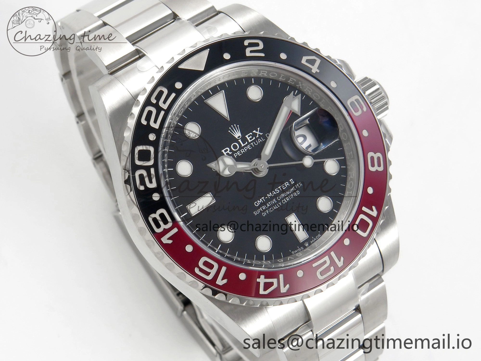 WrinkleFree GMT-Master II 126719 BLAKEN 904L 1:1 Best Edition Black Dial on SS Bracelet SH 181