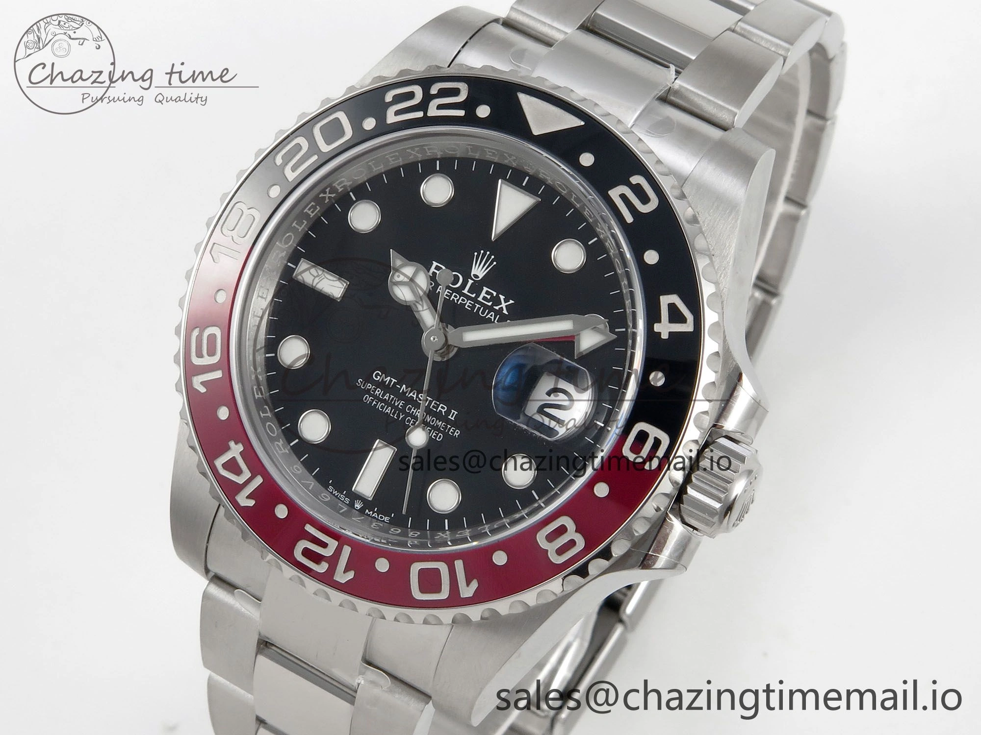 WrinkleFree GMT-Master II 126719 BLAKEN 904L 1:1 Best Edition Black Dial on SS Bracelet SH 181