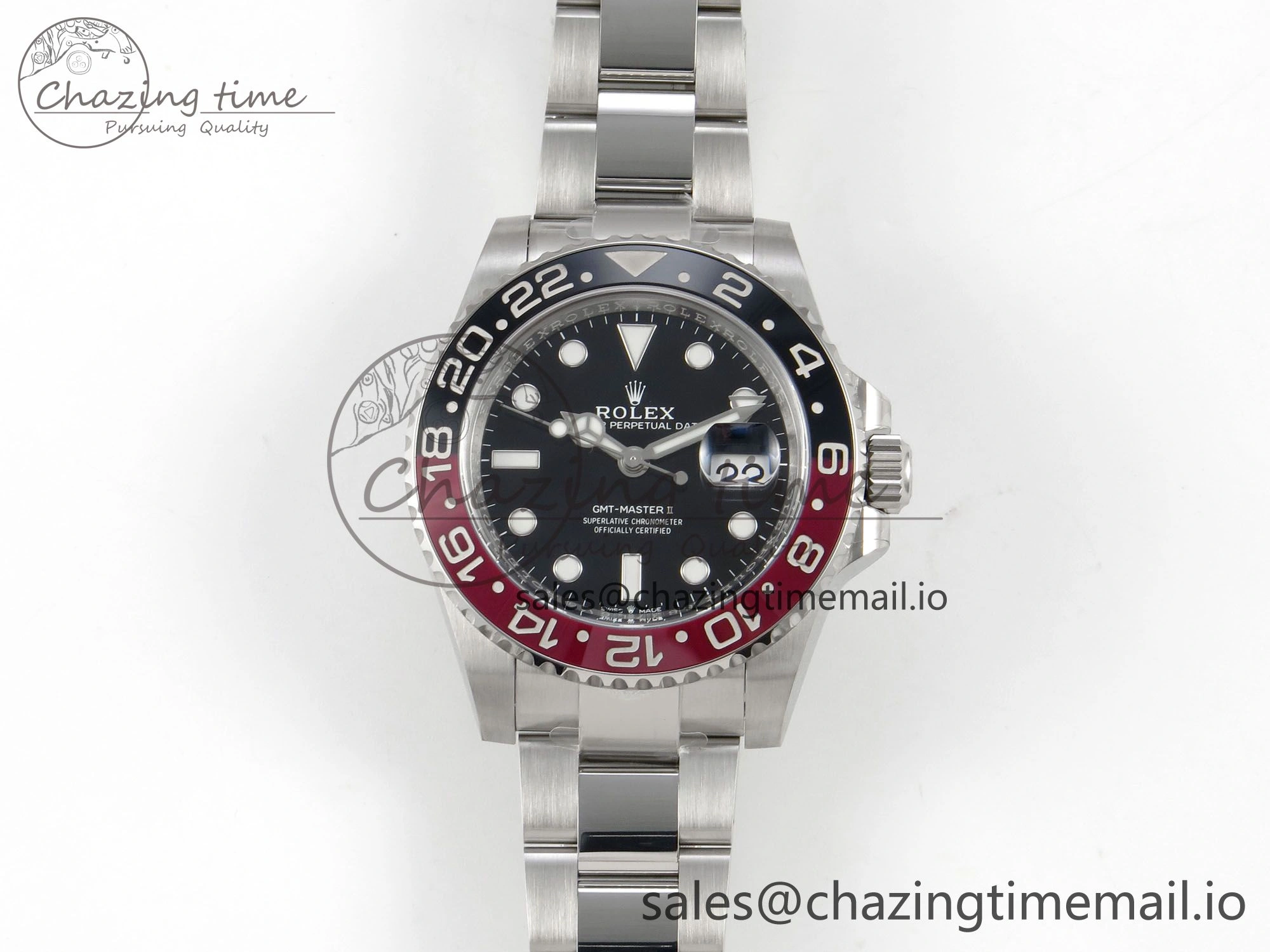 WrinkleFree GMT-Master II 126719 BLAKEN 904L 1:1 Best Edition Black Dial on SS Bracelet SH 181