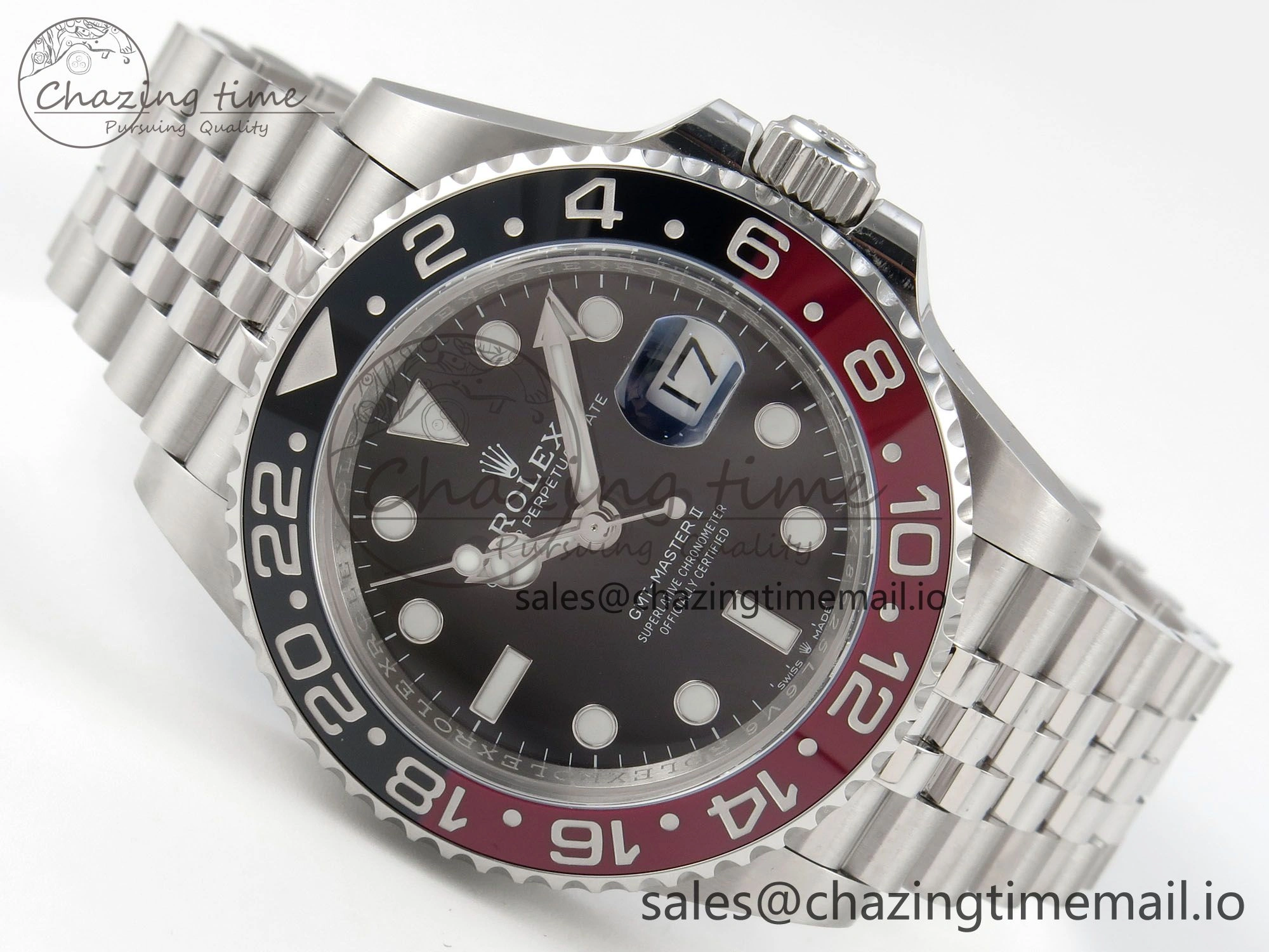 OnTrend GMT-Master II 126719 BLAKEN 904L 1:1 Best Edition Black Dial on SS Jubilee Bracelet SH 178