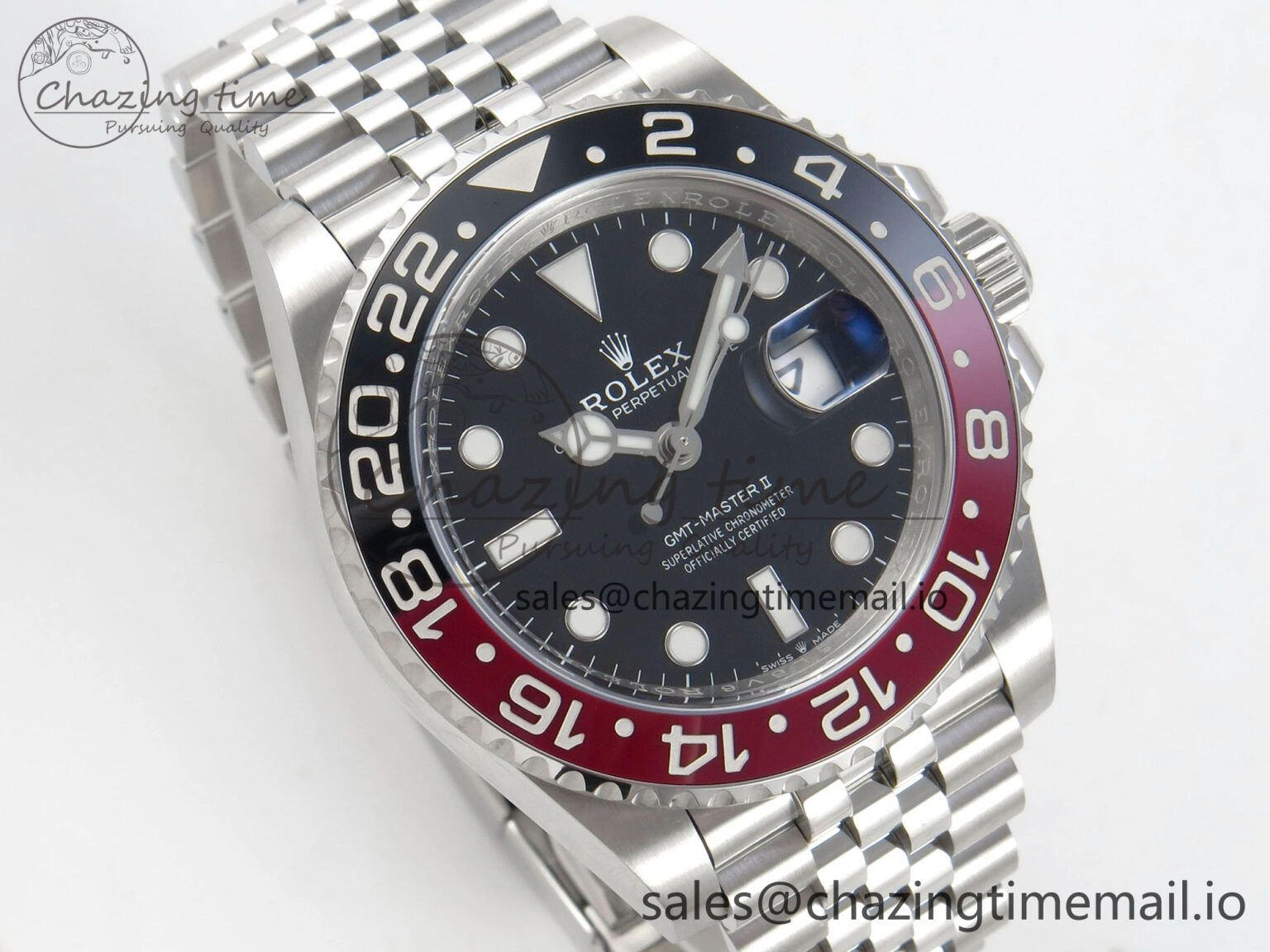 OnTrend GMT-Master II 126719 BLAKEN 904L 1:1 Best Edition Black Dial on SS Jubilee Bracelet SH 178