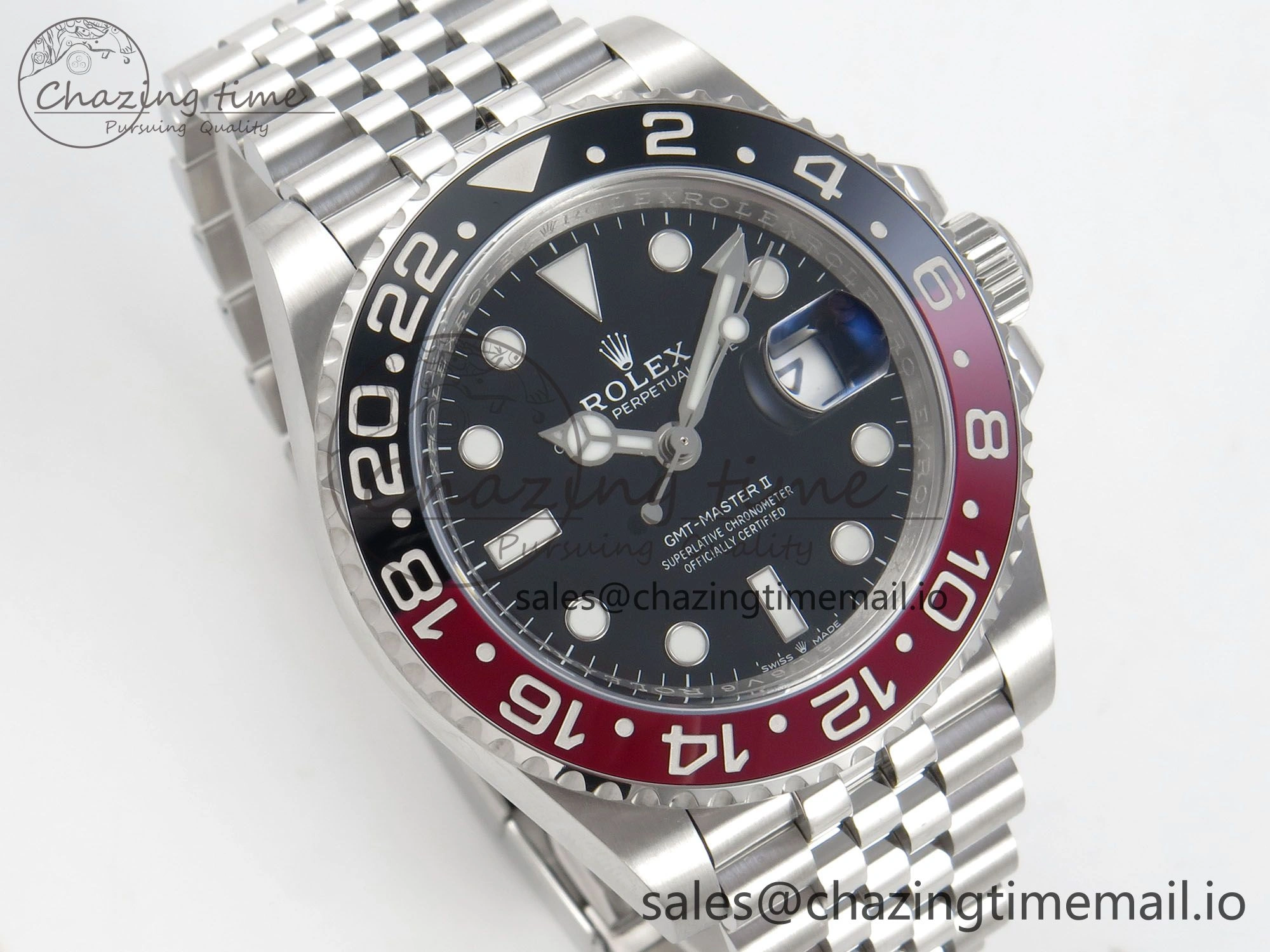 OnTrend GMT-Master II 126719 BLAKEN 904L 1:1 Best Edition Black Dial on SS Jubilee Bracelet SH 178