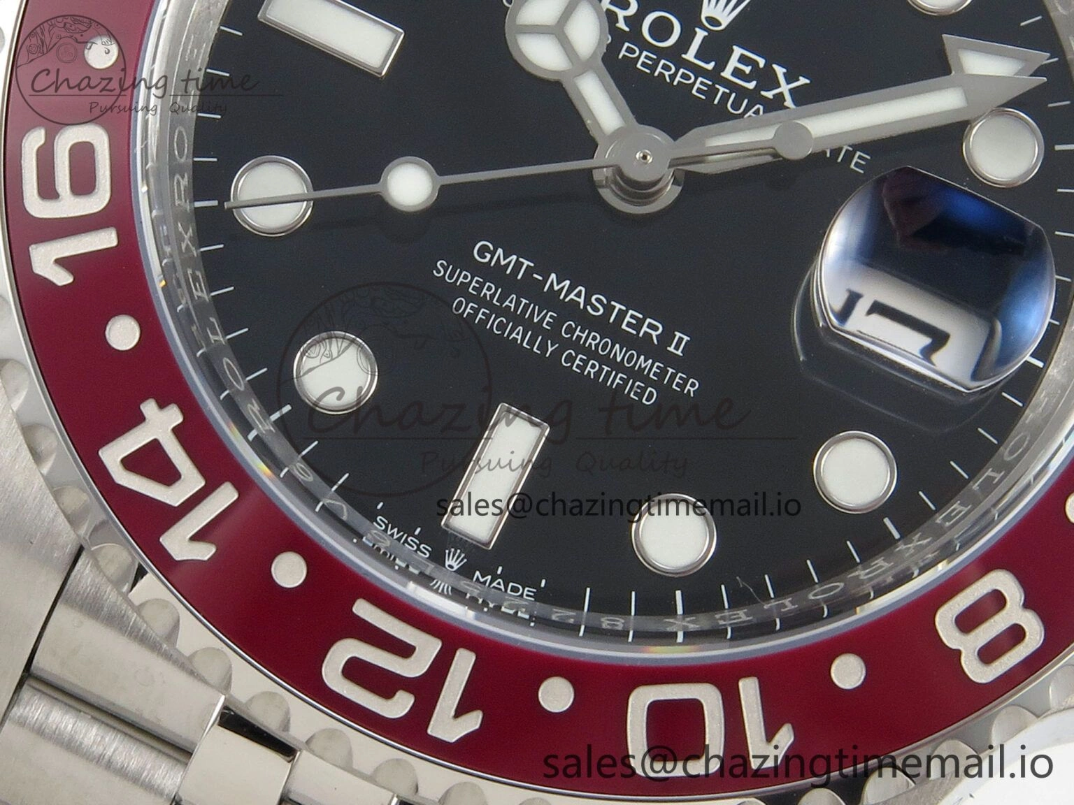 OnTrend GMT-Master II 126719 BLAKEN 904L 1:1 Best Edition Black Dial on SS Jubilee Bracelet SH 178