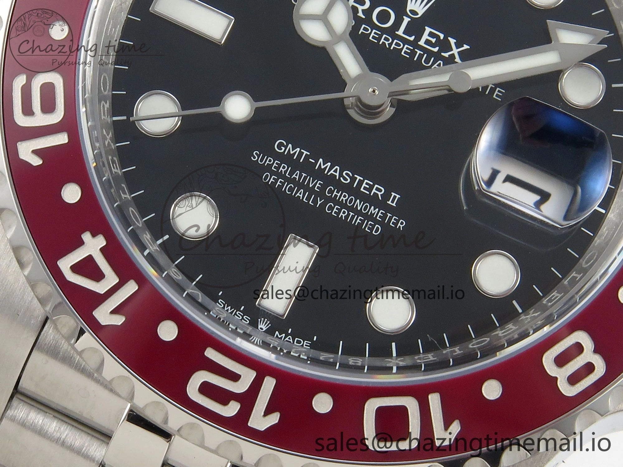 OnTrend GMT-Master II 126719 BLAKEN 904L 1:1 Best Edition Black Dial on SS Jubilee Bracelet SH 178