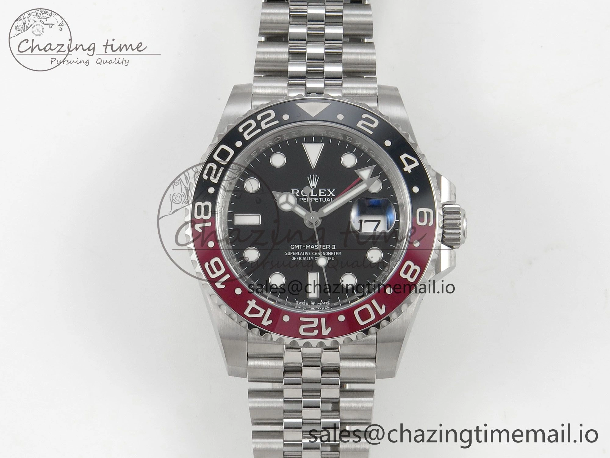 OnTrend GMT-Master II 126719 BLAKEN 904L 1:1 Best Edition Black Dial on SS Jubilee Bracelet SH 178