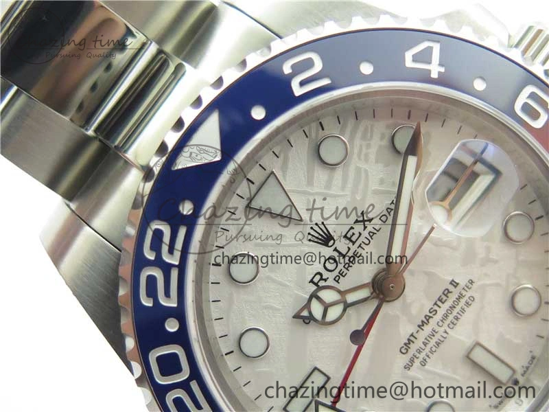 Breathable GMT-Master II 126719 BLRO 904L BP Maker 1:1 Best Edition Meteorite Dial On 904L Oyster Bracelet A3285 (Correct Hand Stack) 2520
