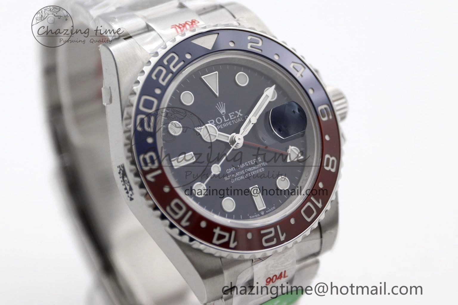 UrbanStyle GMT Master II 126719 BLRO 904L SS TW+ Best Edition Blue Dial on Bracelet VR3285 CHS 1986