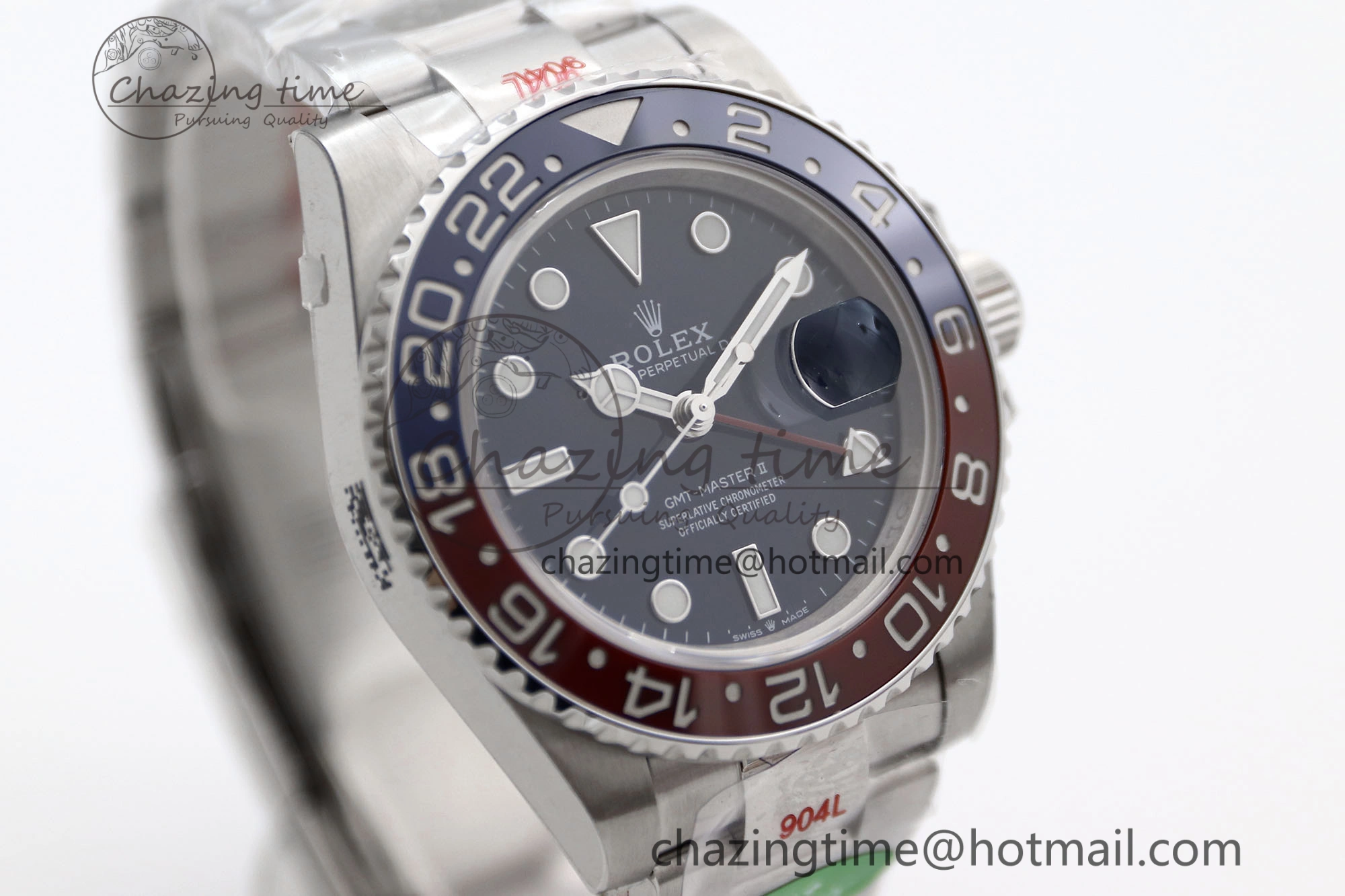 UrbanStyle GMT Master II 126719 BLRO 904L SS TW+ Best Edition Blue Dial on Bracelet VR3285 CHS 1986
