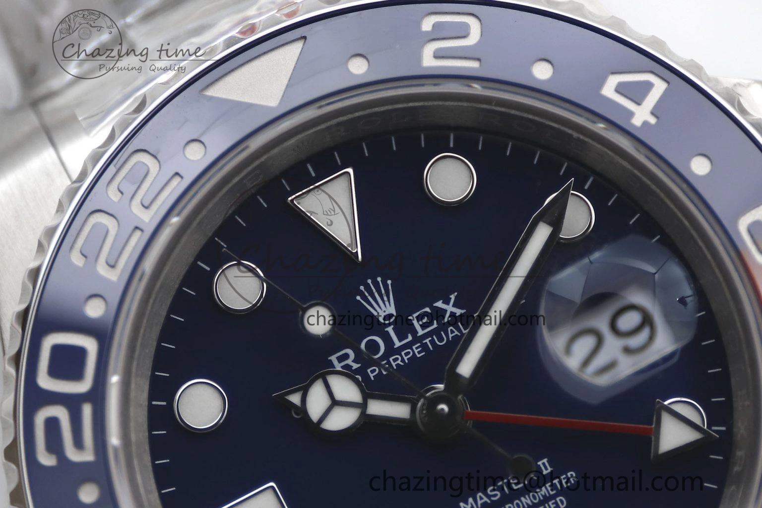 UrbanStyle GMT Master II 126719 BLRO 904L SS TW+ Best Edition Blue Dial on Bracelet VR3285 CHS 1986