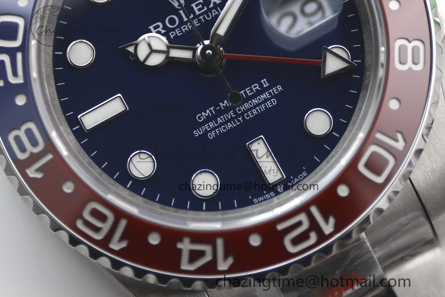 UrbanStyle GMT Master II 126719 BLRO 904L SS TW+ Best Edition Blue Dial on Bracelet VR3285 CHS 1986