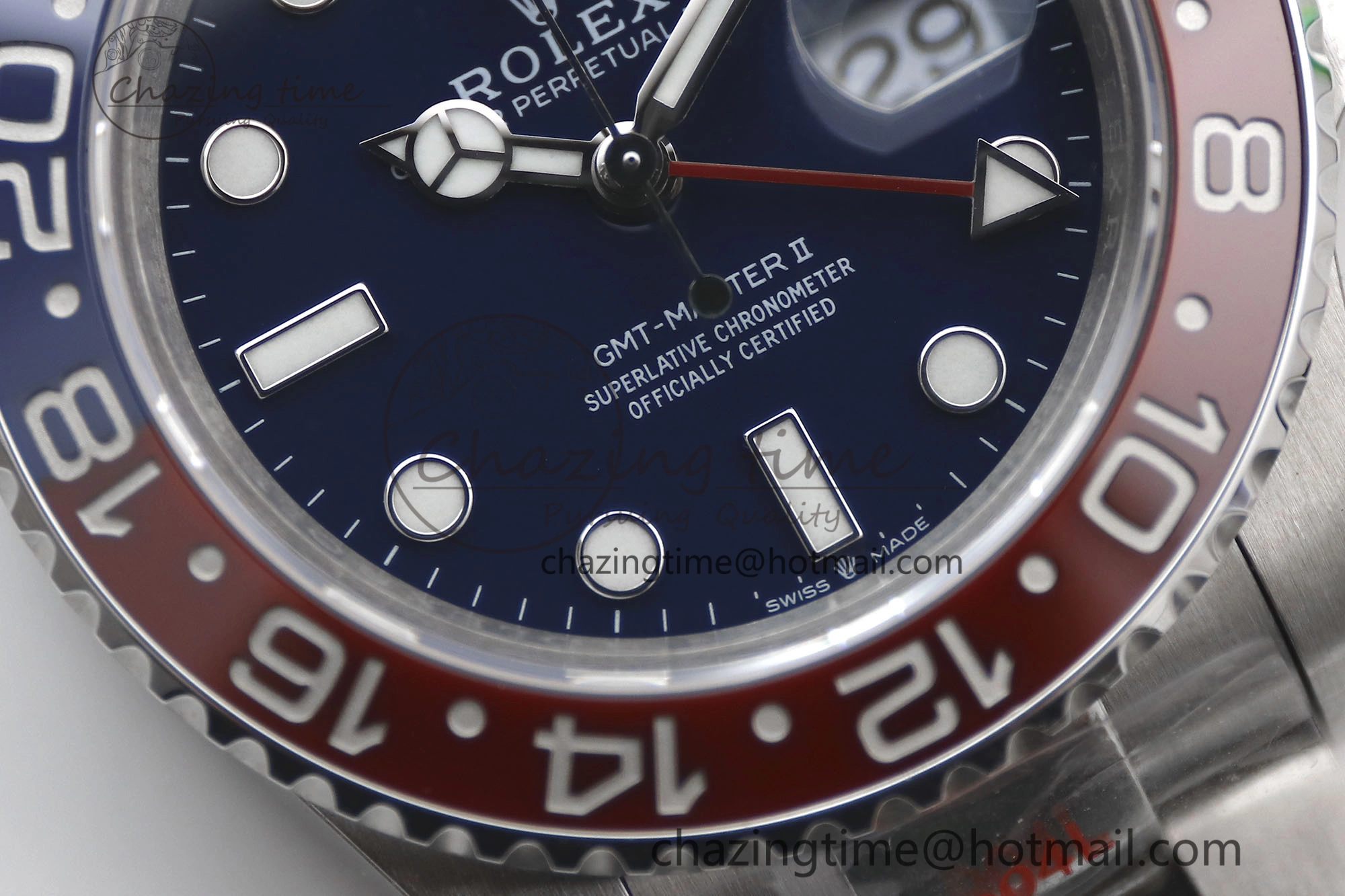 UrbanStyle GMT Master II 126719 BLRO 904L SS TW+ Best Edition Blue Dial on Bracelet VR3285 CHS 1986