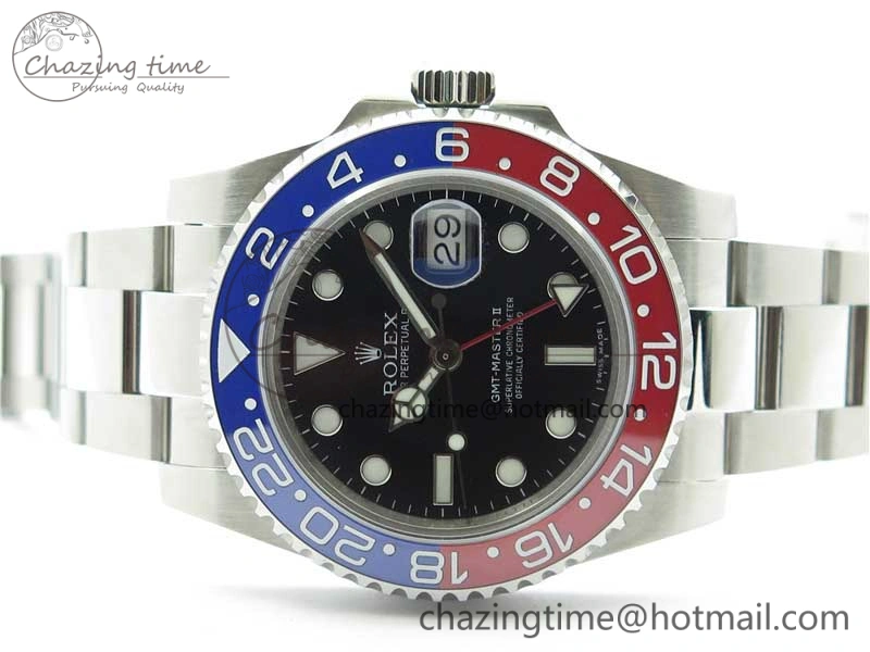 Lightweight GMT Master II 126719 BLRO Red Blue Ceramic 316L Steel Bp Maker 1:1 Best Edition Black Dial on SS Bracelet SA 2967