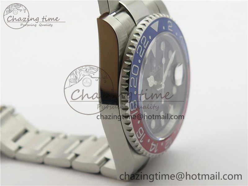 Lightweight GMT Master II 126719 BLRO Red Blue Ceramic 316L Steel Bp Maker 1:1 Best Edition Black Dial on SS Bracelet SA 2967