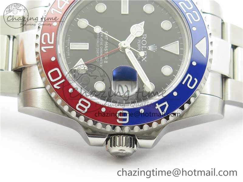 Lightweight GMT Master II 126719 BLRO Red Blue Ceramic 316L Steel Bp Maker 1:1 Best Edition Black Dial on SS Bracelet SA 2967