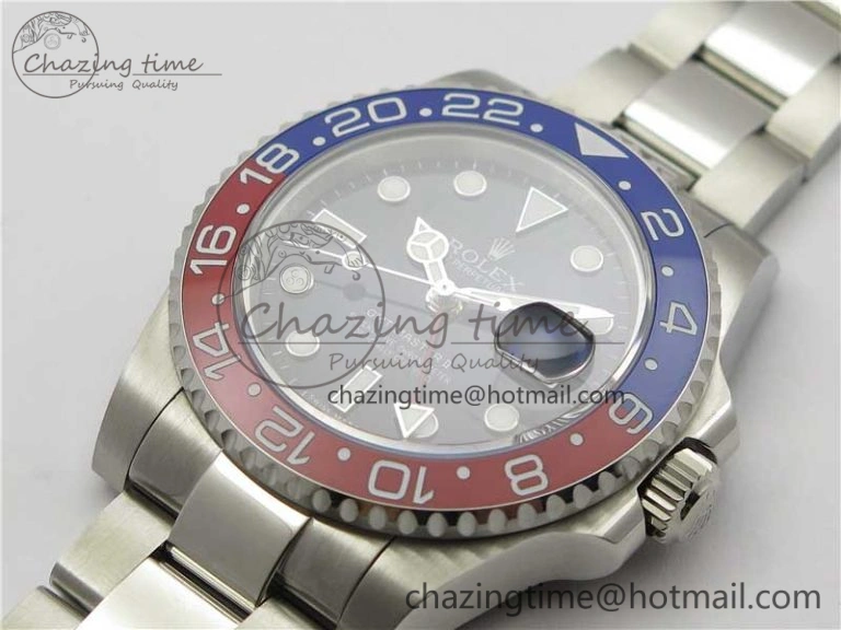 Lightweight GMT Master II 126719 BLRO Red Blue Ceramic 316L Steel Bp Maker 1:1 Best Edition Black Dial on SS Bracelet SA 2967