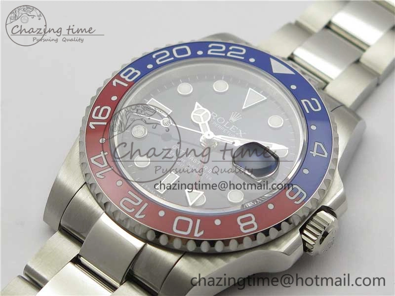 Lightweight GMT Master II 126719 BLRO Red Blue Ceramic 316L Steel Bp Maker 1:1 Best Edition Black Dial on SS Bracelet SA 2967