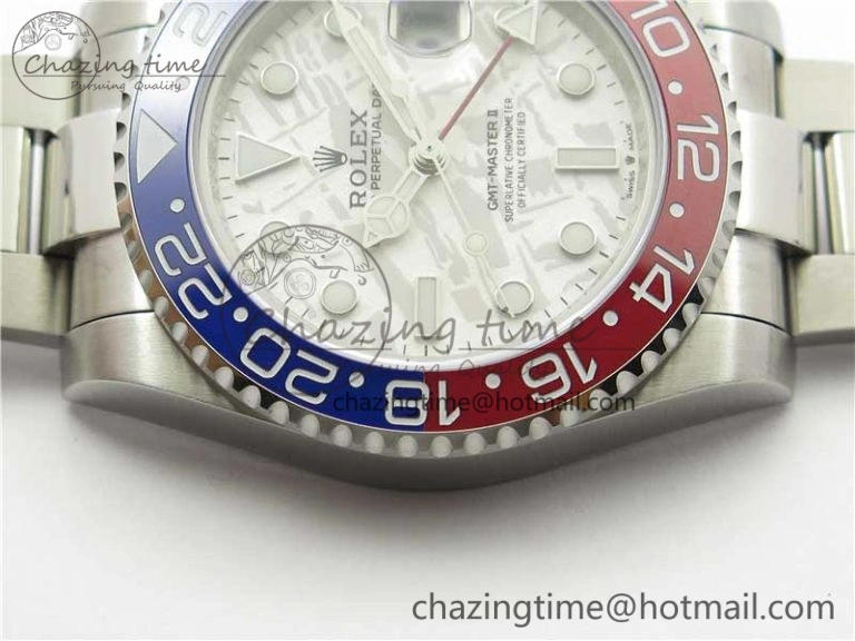 Attractive GMT Master II 126719 BLRO Red Blue Ceramic 316L Steel Bp Maker 1:1 Best Edition Meteorite Dial on SS Bracelet A 2966