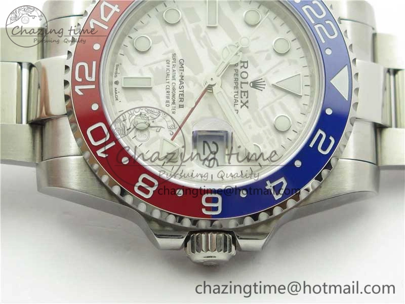 Attractive GMT Master II 126719 BLRO Red Blue Ceramic 316L Steel Bp Maker 1:1 Best Edition Meteorite Dial on SS Bracelet A 2966