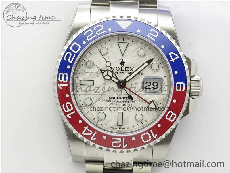 Attractive GMT Master II 126719 BLRO Red Blue Ceramic 316L Steel Bp Maker 1:1 Best Edition Meteorite Dial on SS Bracelet A 2966