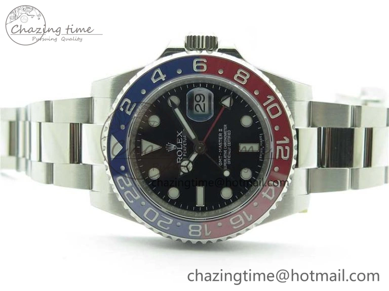 Sustainable GMT Master II 126719 BLRO Red Blue Ceramic 316L Steel ROF Best Edition Black Dial on SS Bracelet A 2654