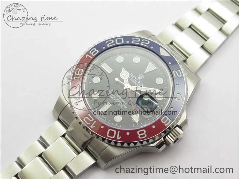 Sustainable GMT Master II 126719 BLRO Red Blue Ceramic 316L Steel ROF Best Edition Black Dial on SS Bracelet A 2654