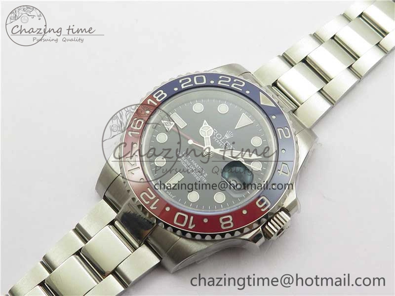 Bright GMT Master II 126719 BLRO Red Blue Ceramic 316L Steel ROF Best Edition Blue Dial on SS Bracelet A 2657