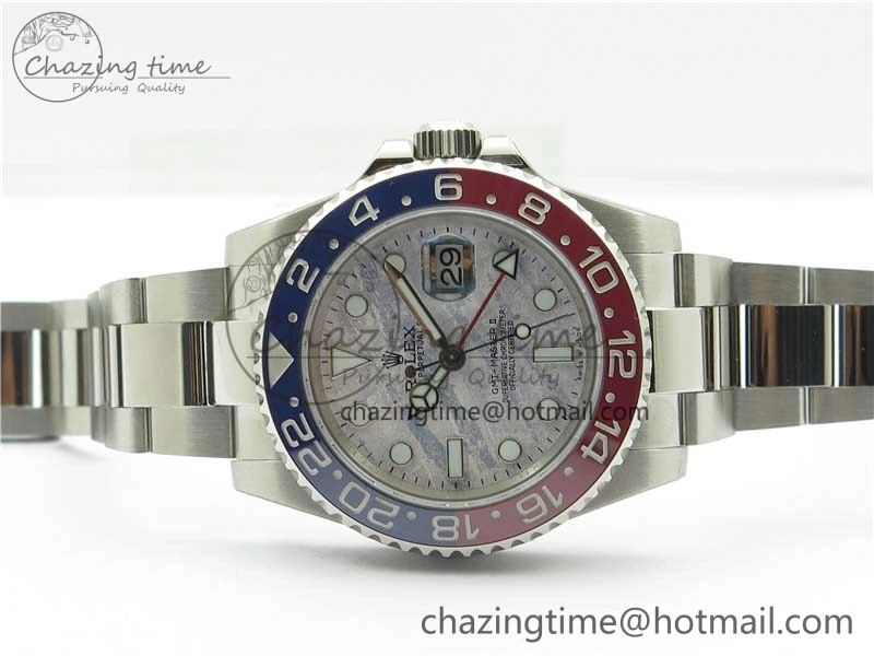 GMT Master II 126719 BLRO Red Blue Ceramic 316L Steel ROF Best Edition Meteorite Dial on SS Bracelet A SportInspired 2660