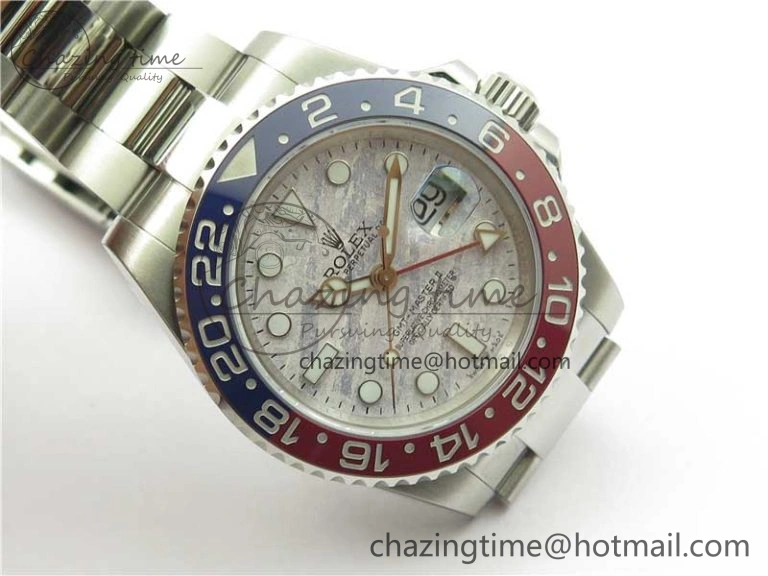 GMT Master II 126719 BLRO Red Blue Ceramic 316L Steel ROF Best Edition Meteorite Dial on SS Bracelet A SportInspired 2660